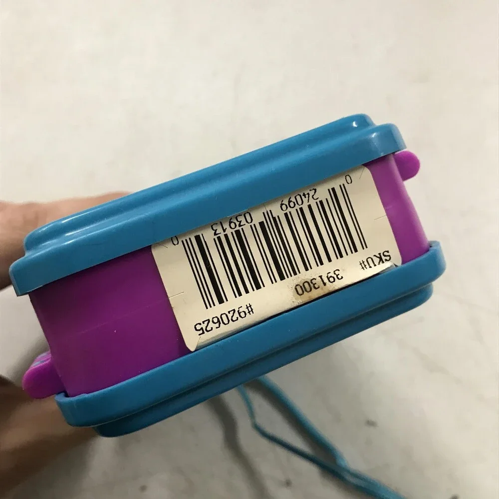 Vintage Plano Side Kicks Pocket Tackle Box Blue Purple Hard Case Fishing Lanyard